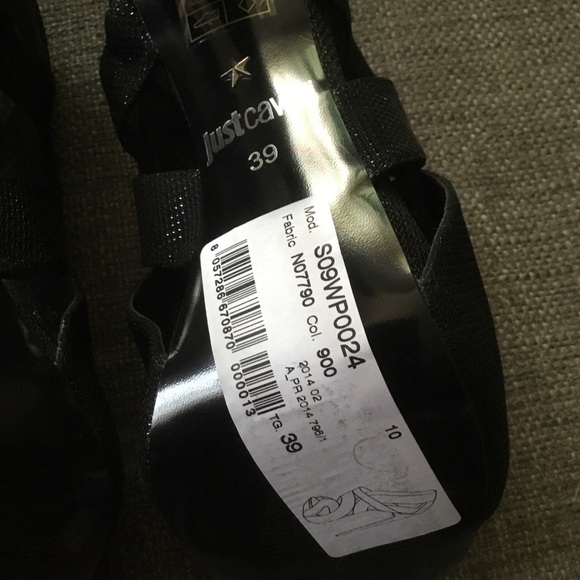 New Just Cavalli 5” black cage sandals 39 8.5 - Picture 7 of 11